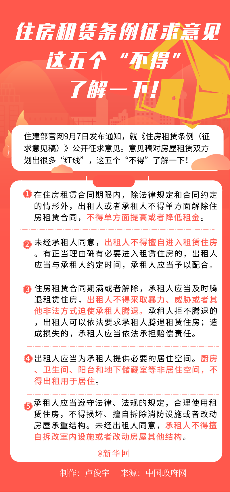 住房,租赁,条例,征求意见,这,五个,“,不得,”, . 住房租赁条例征求意见 这五个“不得”了解一下！